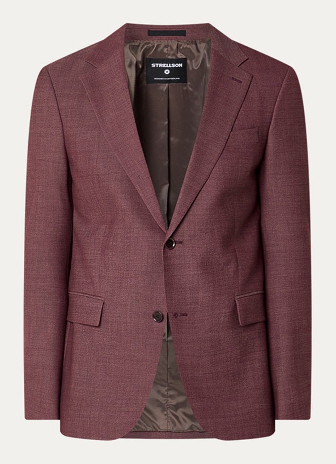 Strellson Alzer regular fit colbert met klepzakken - voorkant 6 bordeauxrood
