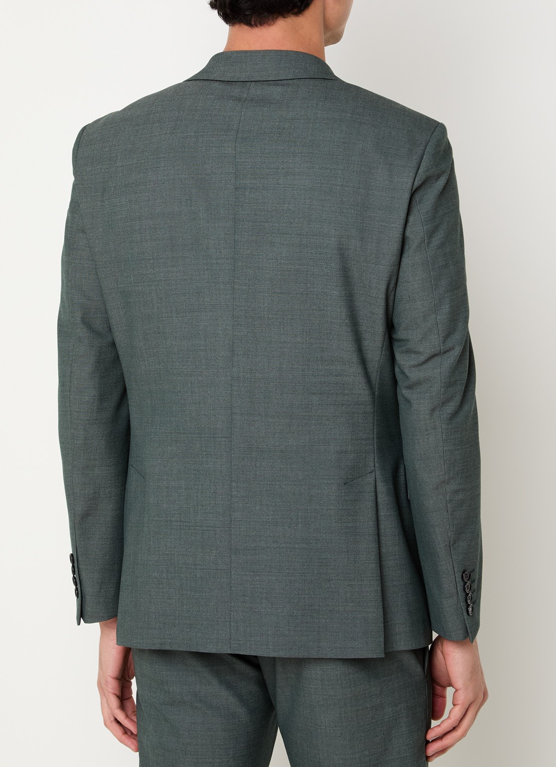 Strellson Alzer regular fit colbert met klepzakken - achterkant olijfgroen