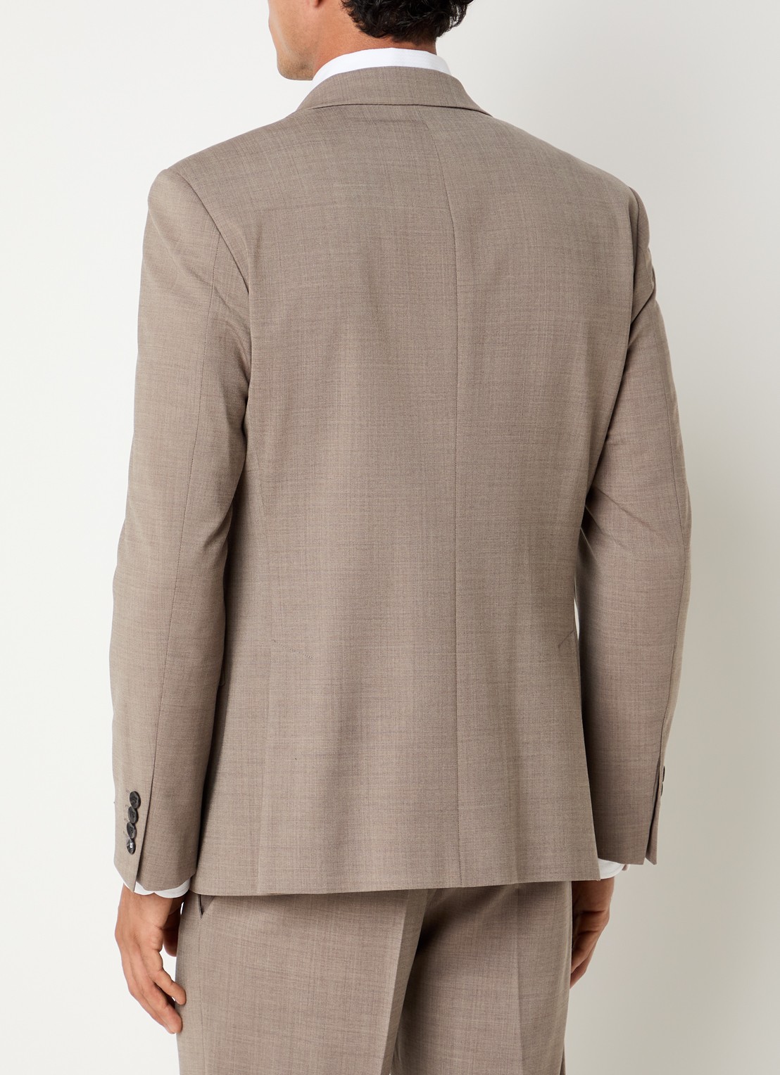 Strellson Alzer4 regular fit colbert in wolblend - achterkant 5 beige