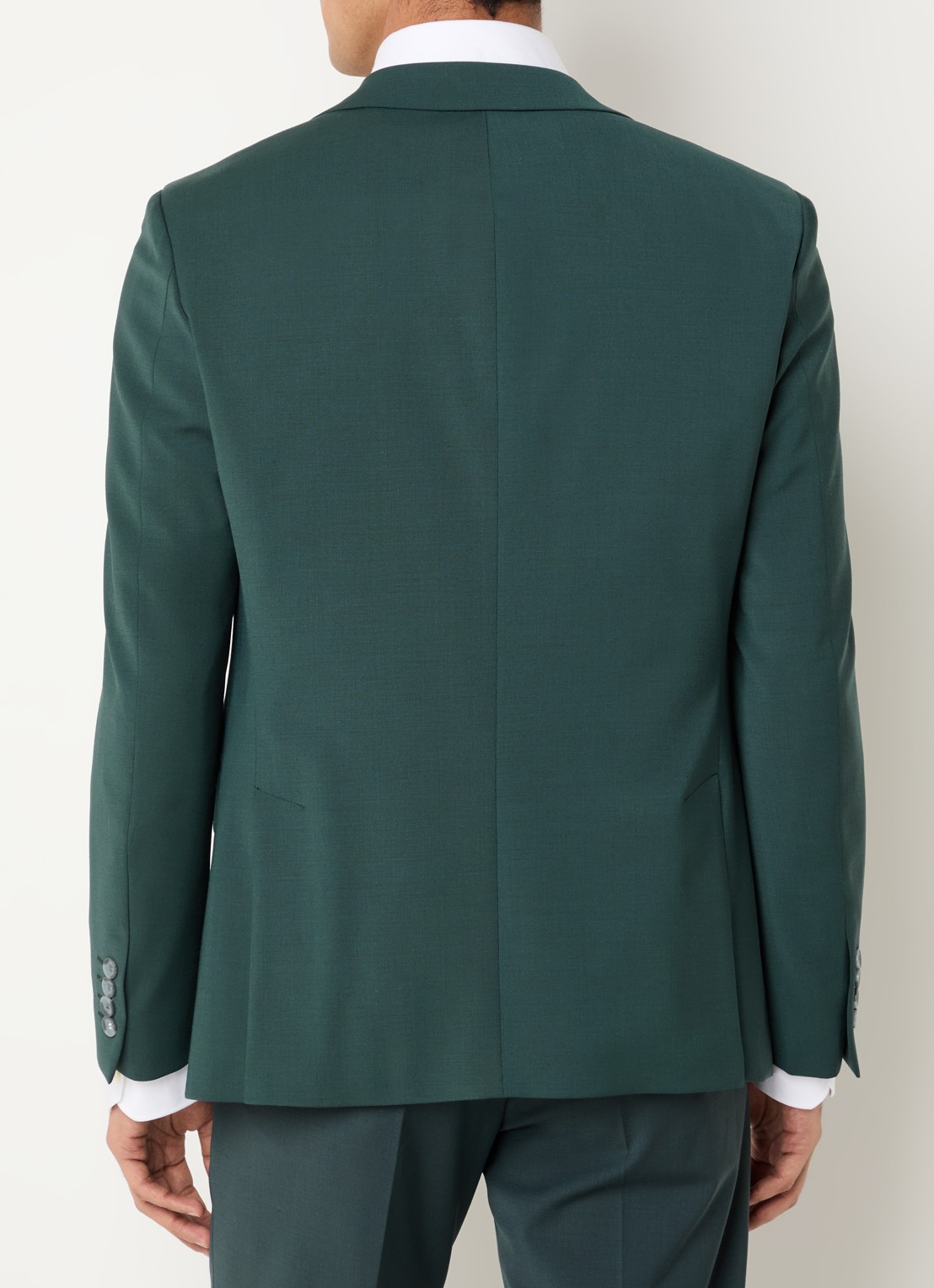 Strellson Alzer4 regular fit colbert in wolblend - achterkant 7 donkergroen