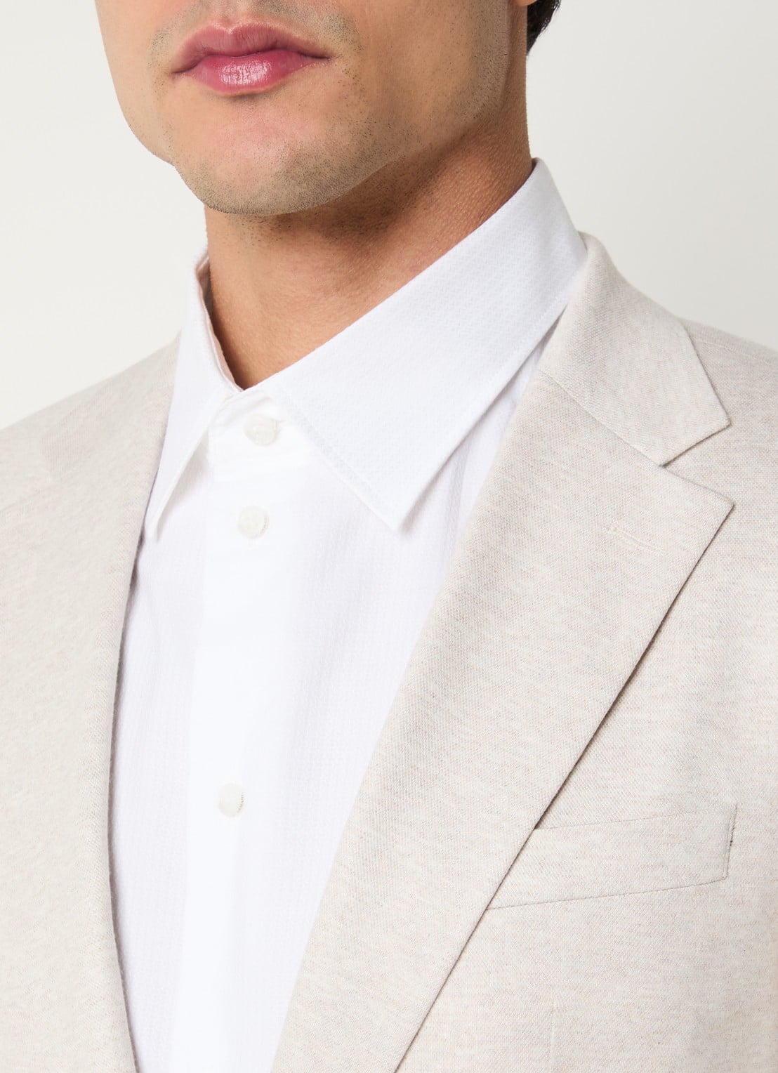 Strellson Arndt regular fit colbert met opgestikte zakken - detail 3 creme