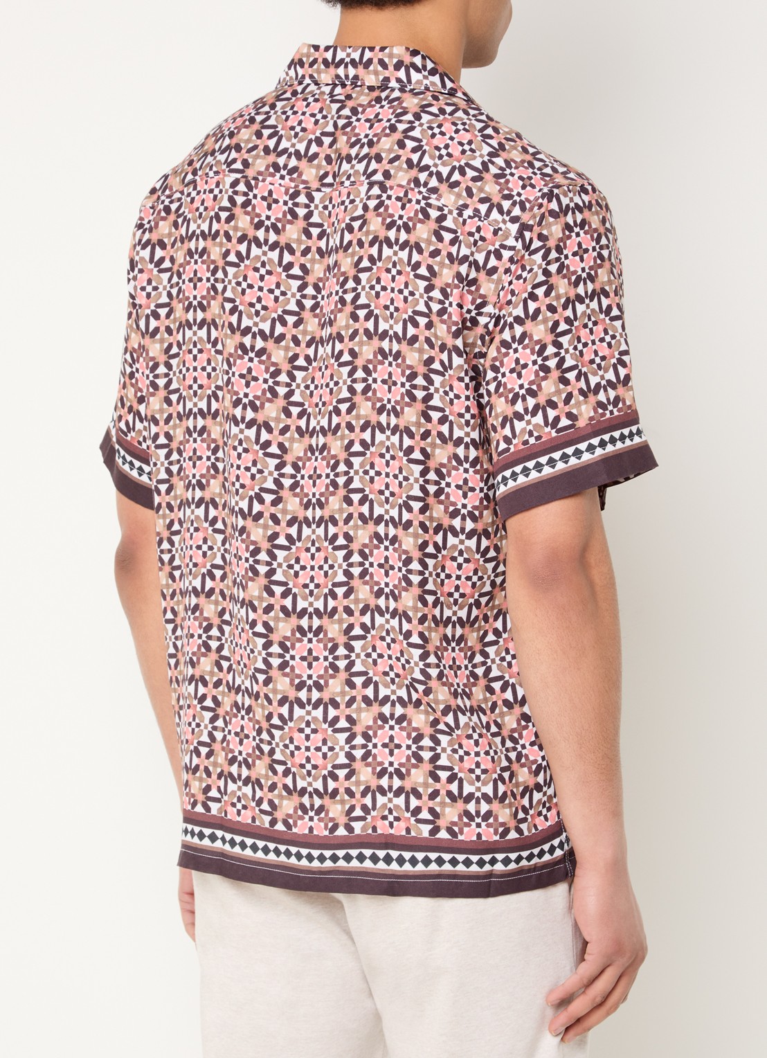 Strellson Carlos regular fit overhemd met grafische print - achterkant 3 roze