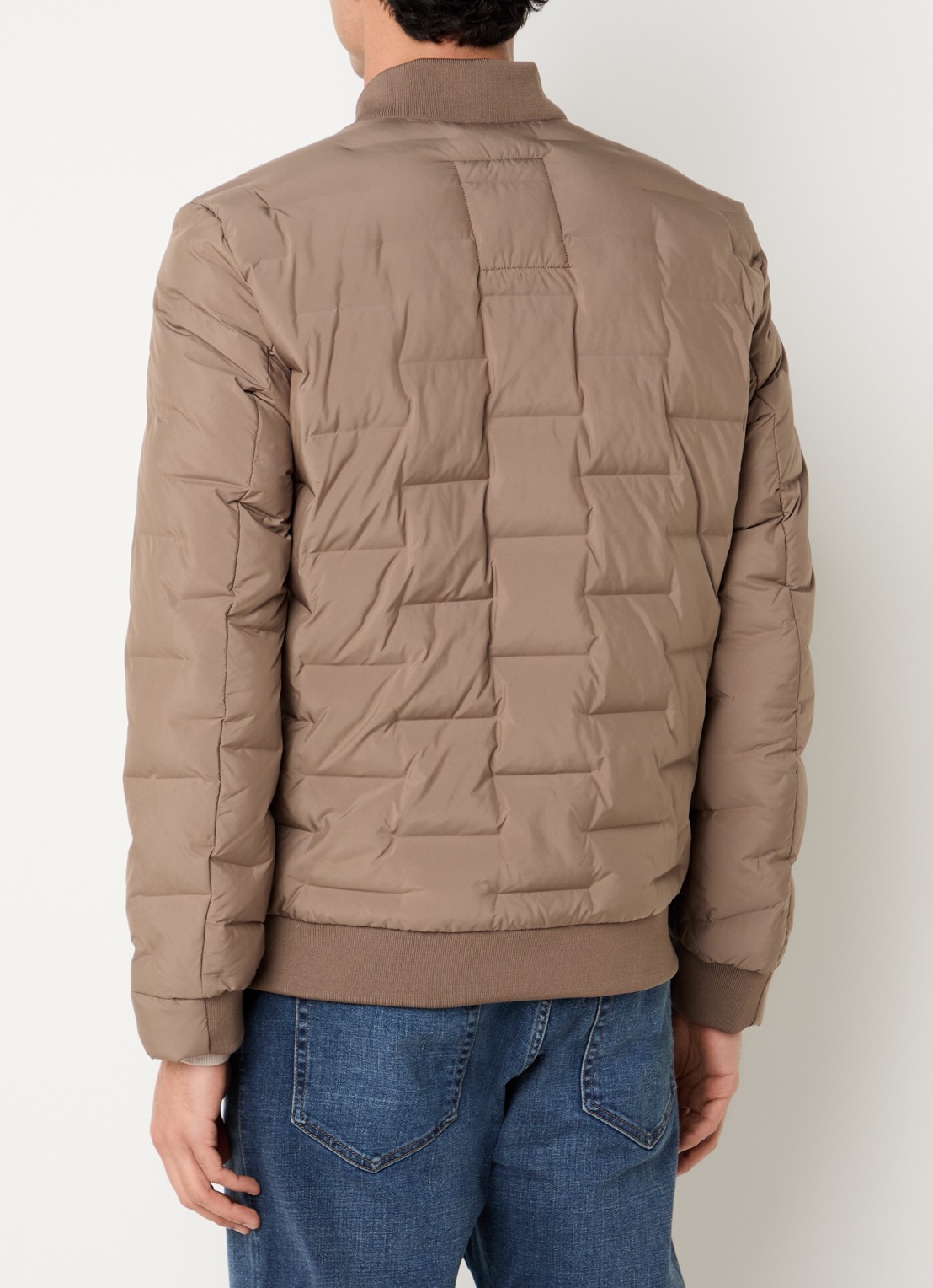Strellson Clearwater Fused gewatteerd jack met steekzakken - achterkant 4 donkerbeige