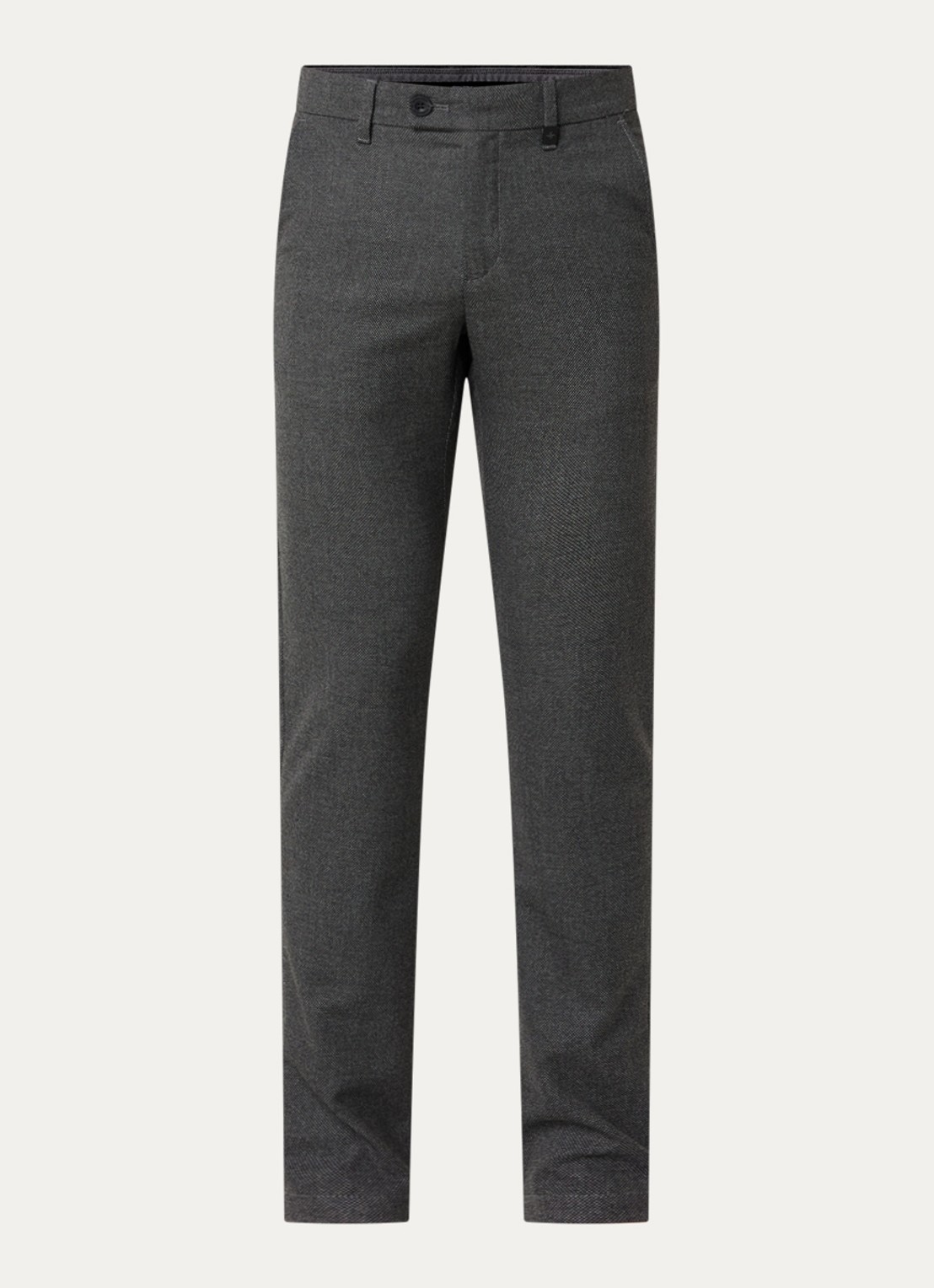 Strellson Code slim fit pantalon met steekzakken - voorkant 4 antraciet