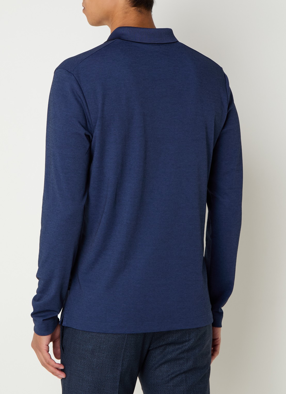 Strellson Edgar regular fit polo met microdessin - achterkant 2 indigo