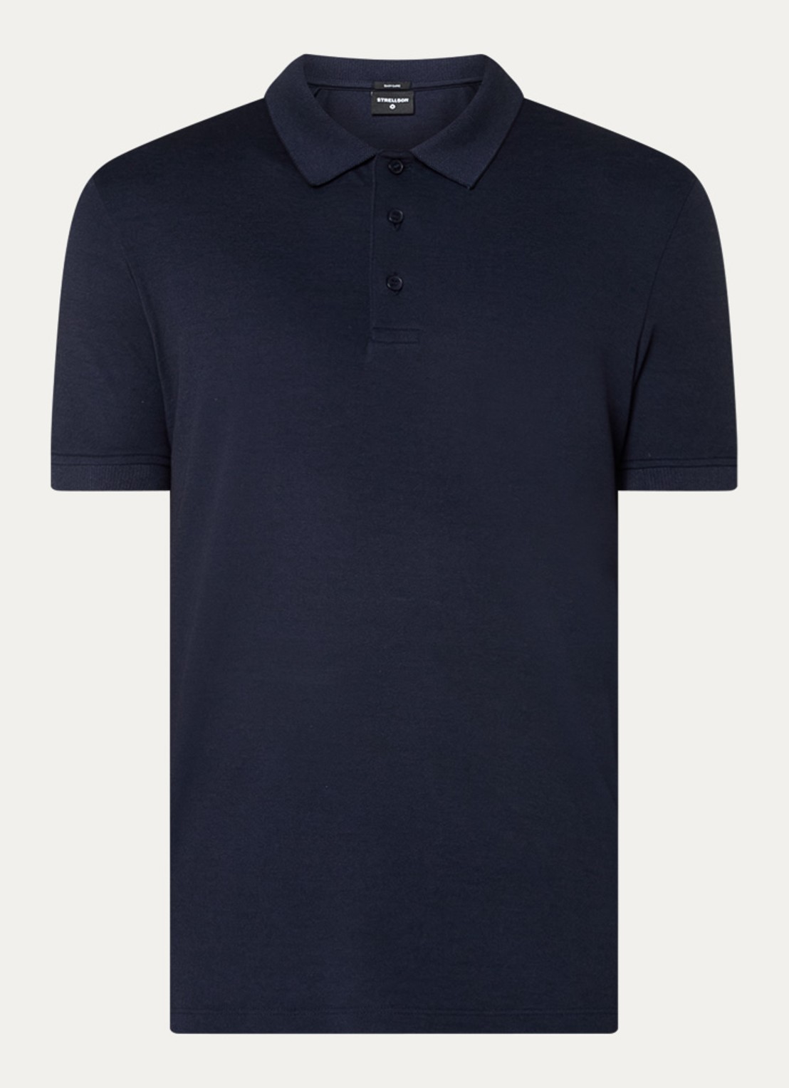 Strellson Edgar regular fit polo met stretch - voorkant donkerblauw