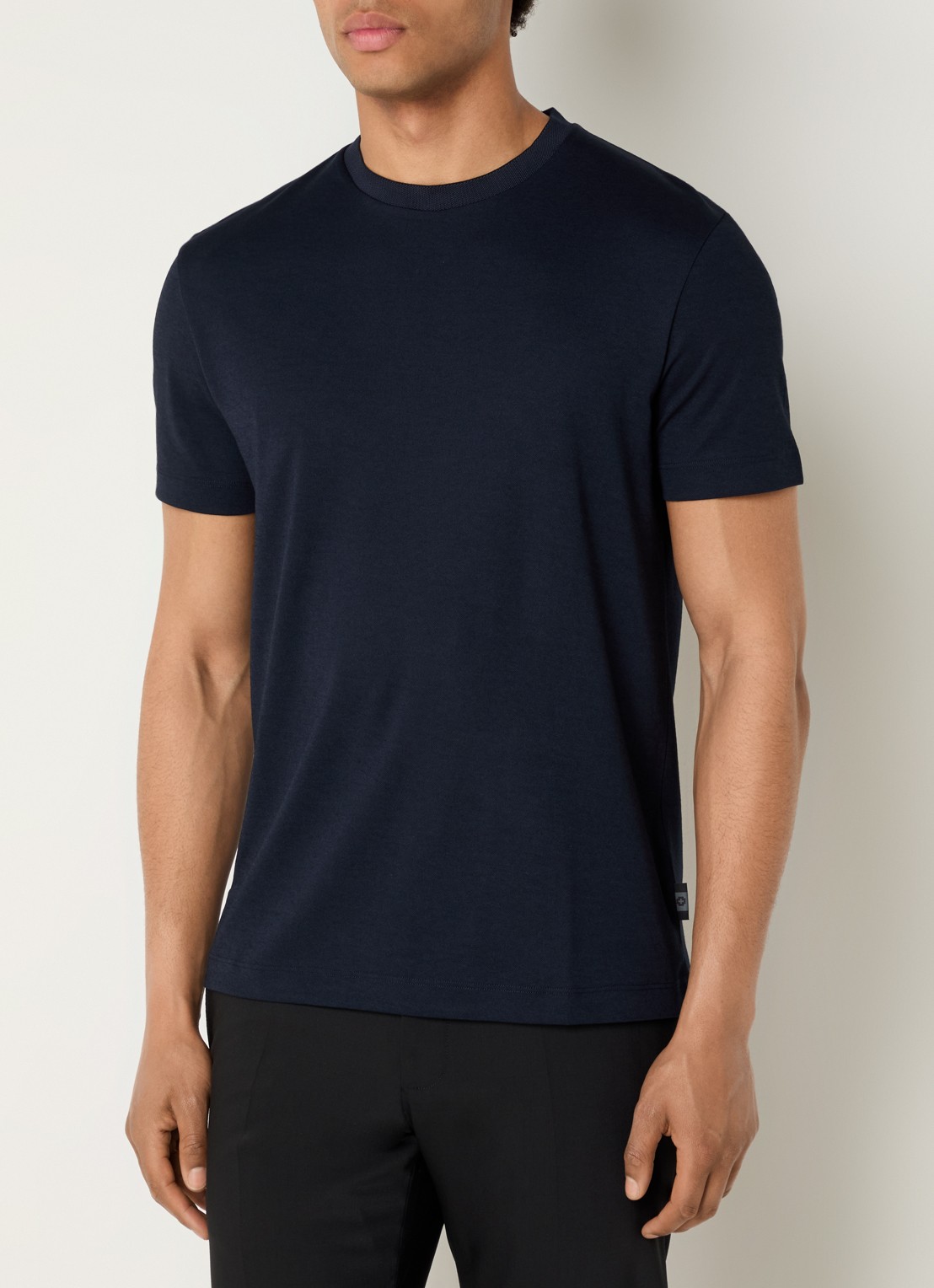 Strellson Edgar T-shirt met ronde hals - detail 4 donkerblauw