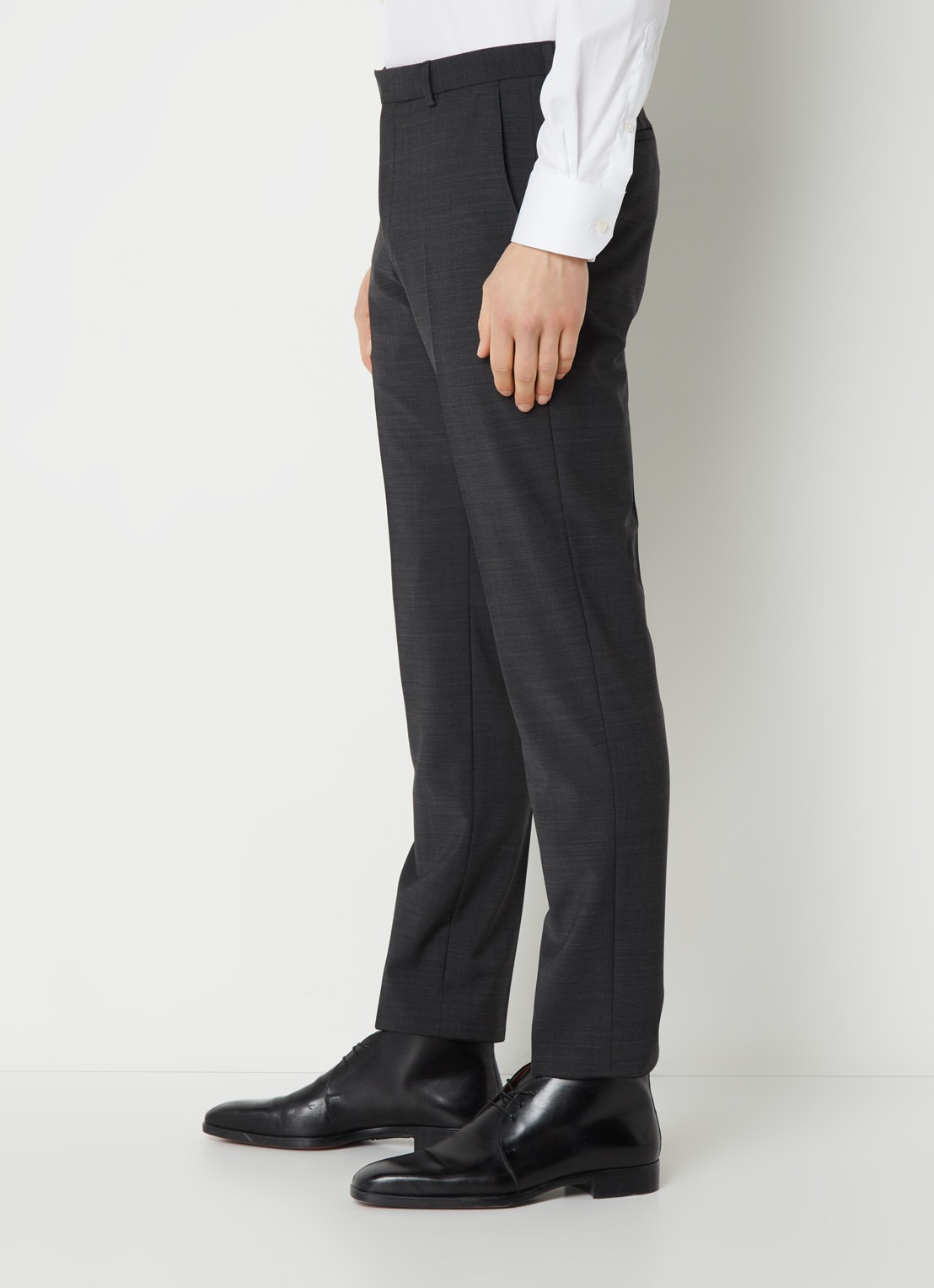 Strellson Flex Cross Mercer slim fit pantalon in wolblend - detail 2 antraciet