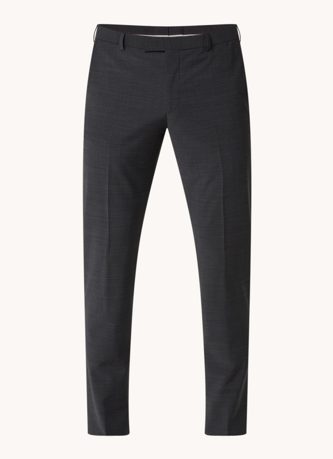 Strellson Flex Cross Mercer slim fit pantalon in wolblend - voorkant 5 antraciet