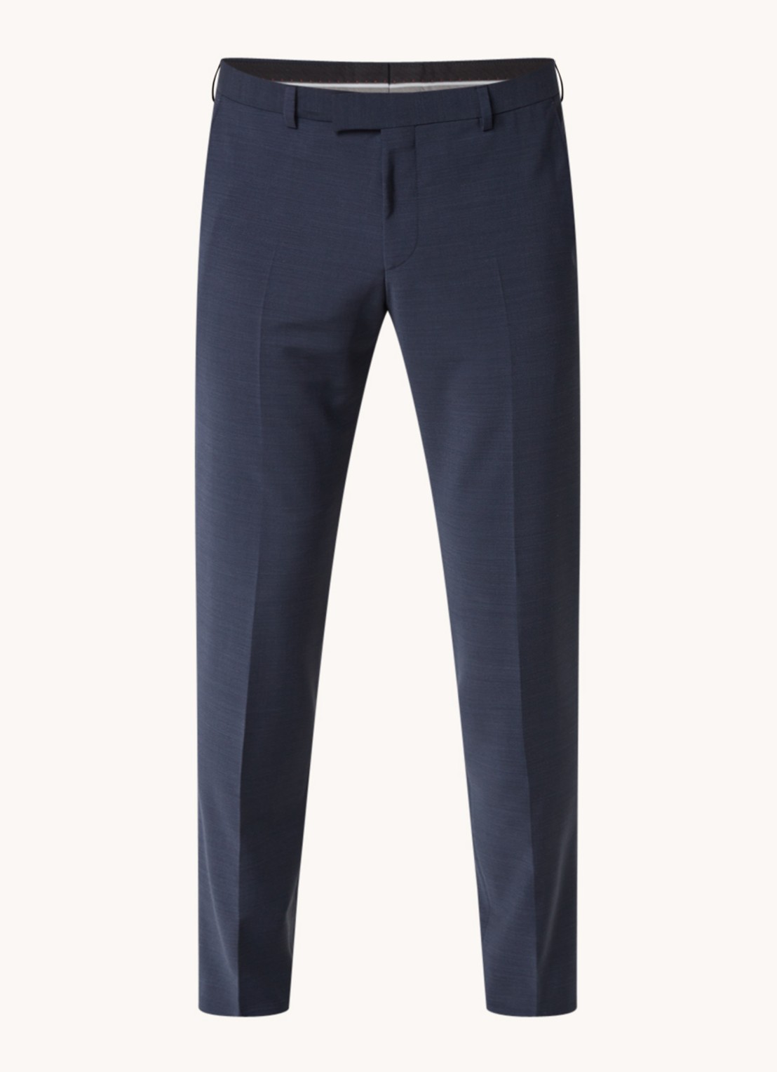 Strellson Flex Cross Mercer slim fit pantalon in wolblend - voorkant 5 donkerblauw