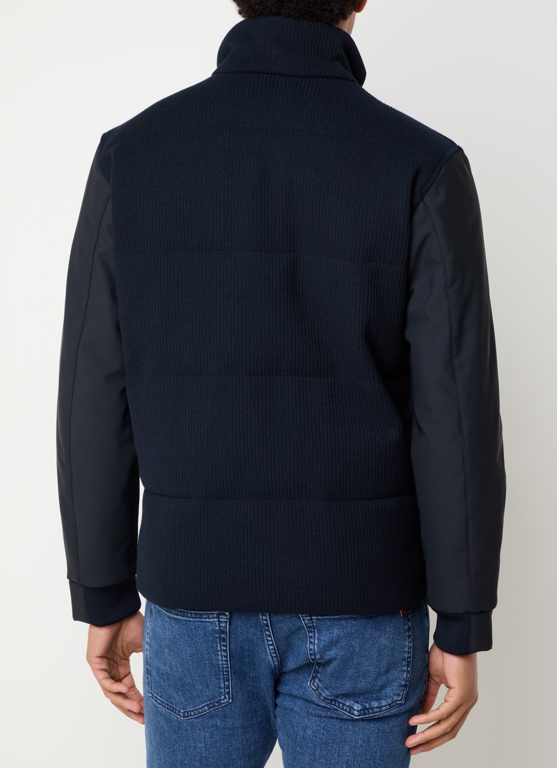 Strellson Gewatteerd jack met contrast - achterkant 4 donkerblauw