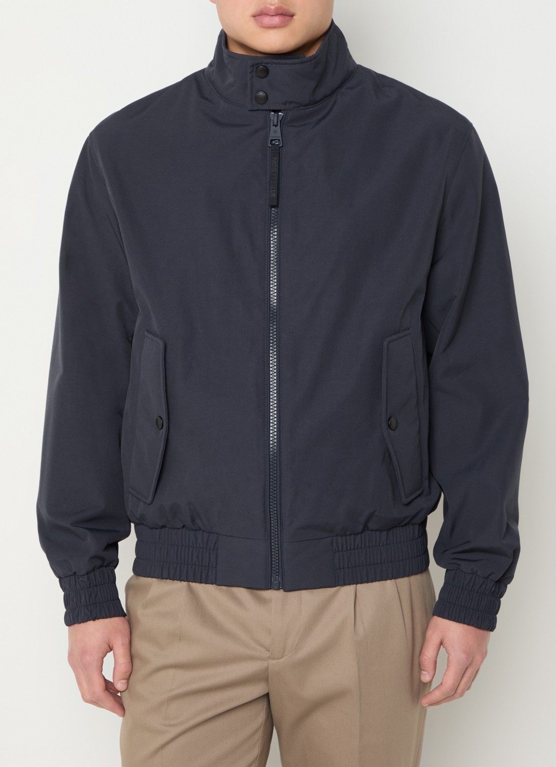 Strellson Jack met opstaande kraag en steekzakken - detail 2 donkerblauw