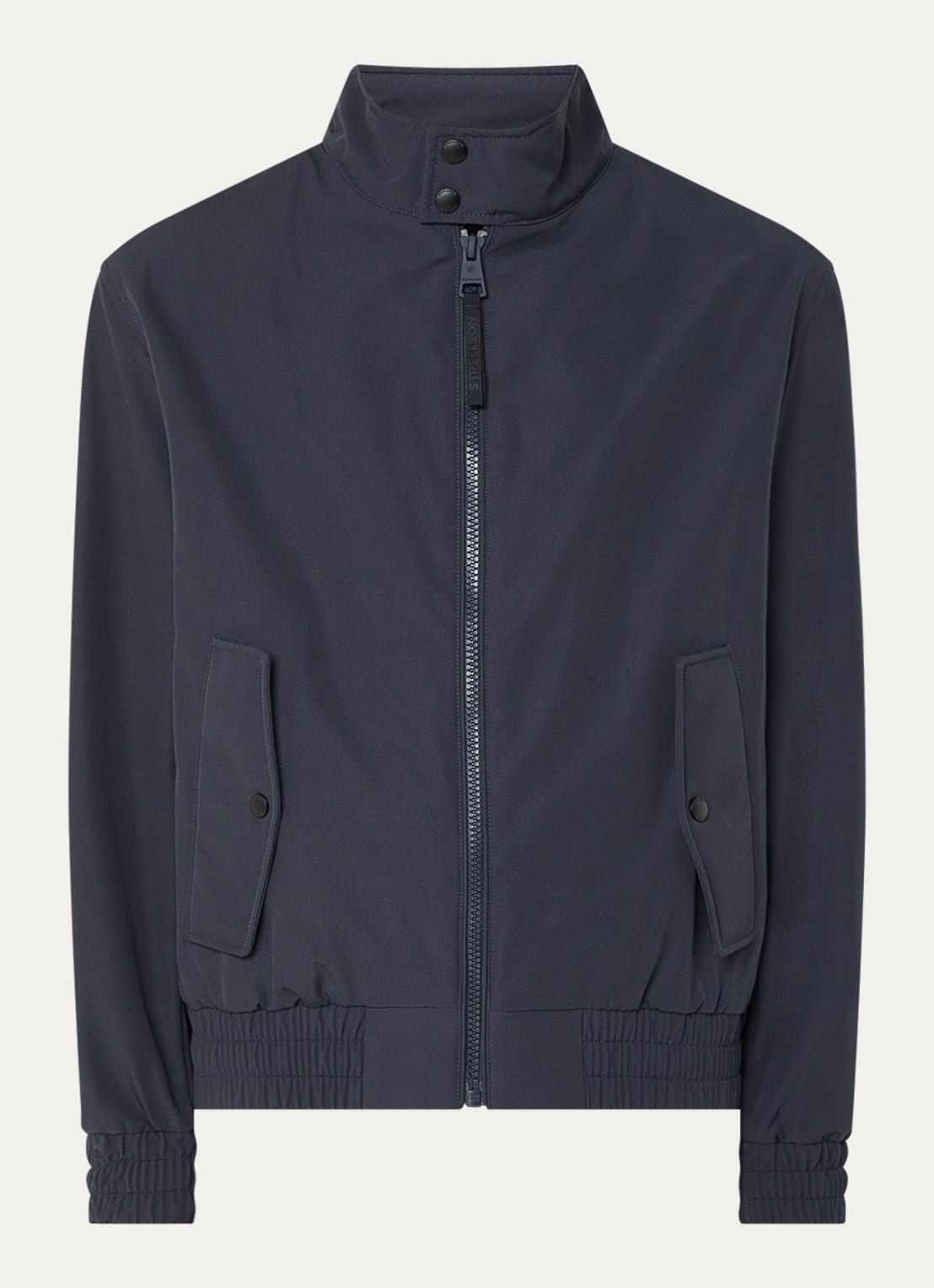 Strellson Jack met opstaande kraag en steekzakken - voorkant 3 donkerblauw
