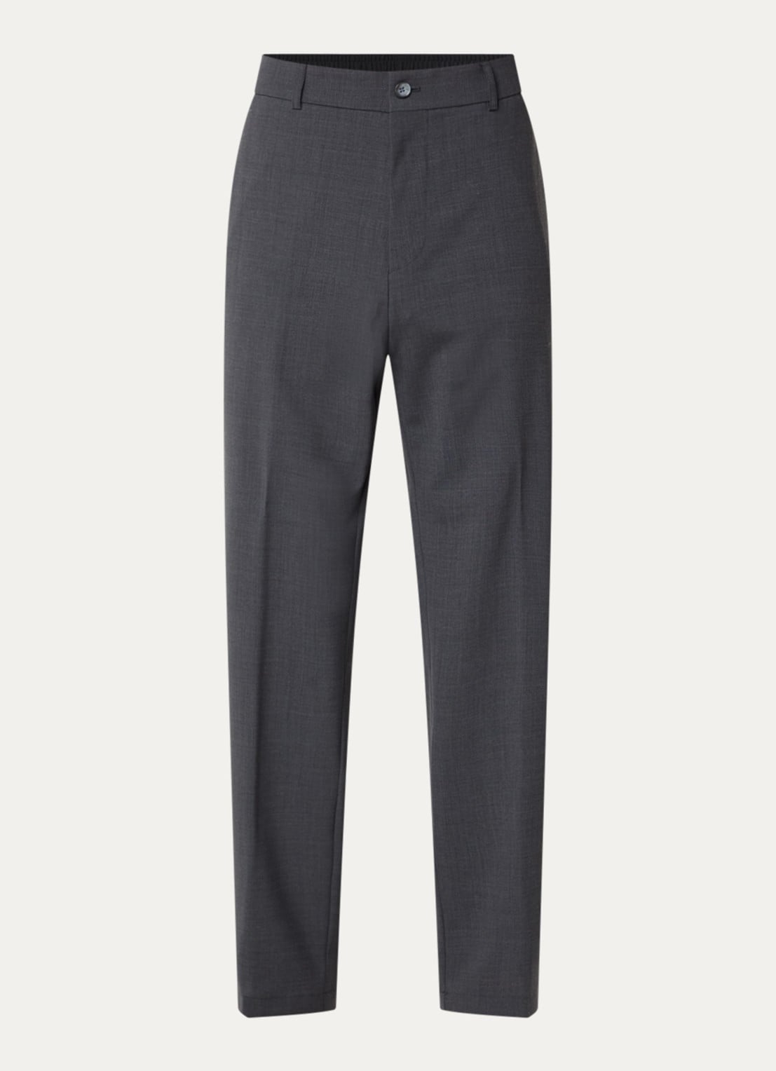 Strellson Jin wide fit broek met steekzakken - voorkant 4 donkergrijs