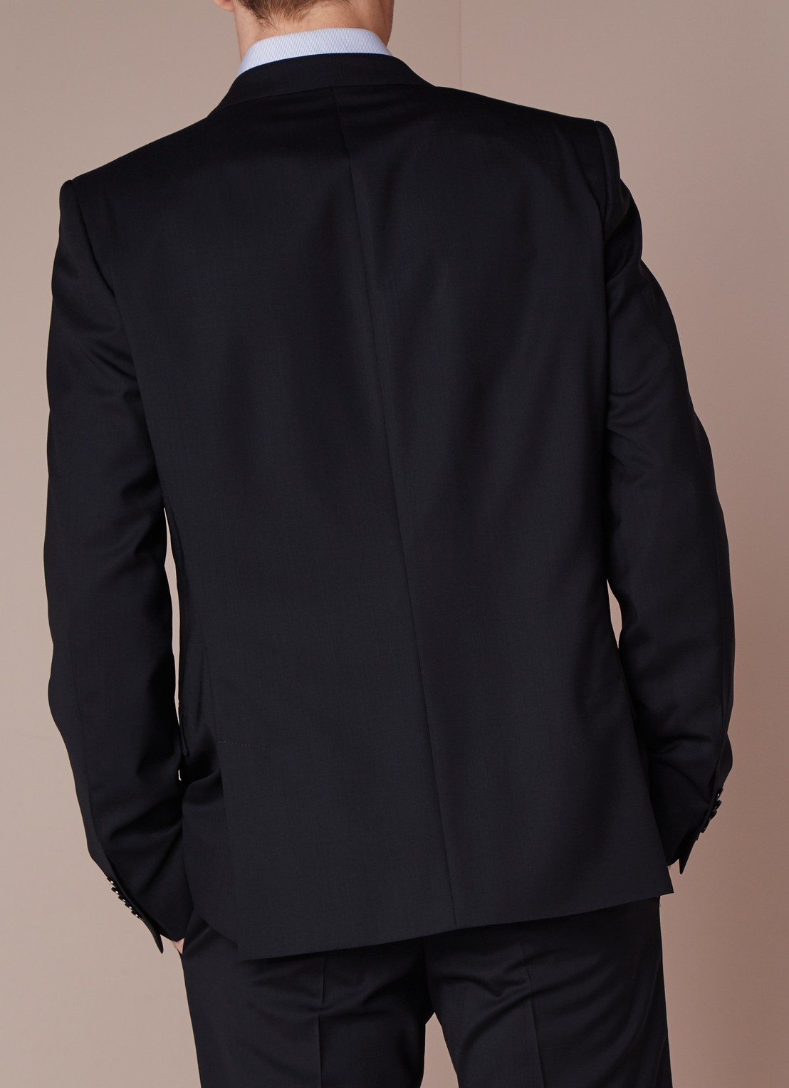 Strellson L-Allen slim fit colbert - achterkant 5 donkerblauw
