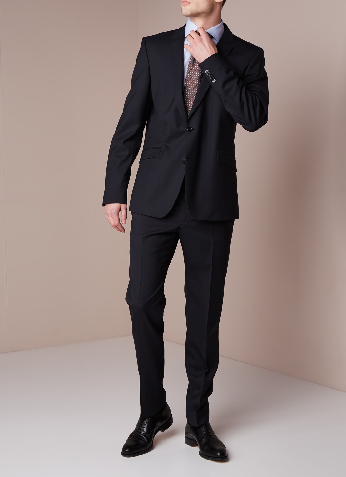 Strellson L-Allen slim fit colbert - voorkant 2 donkerblauw