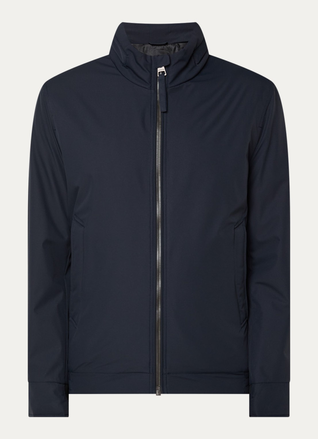 Strellson Light Gewatteerd jack met opbergbare capuchon - voorkant donkerblauw