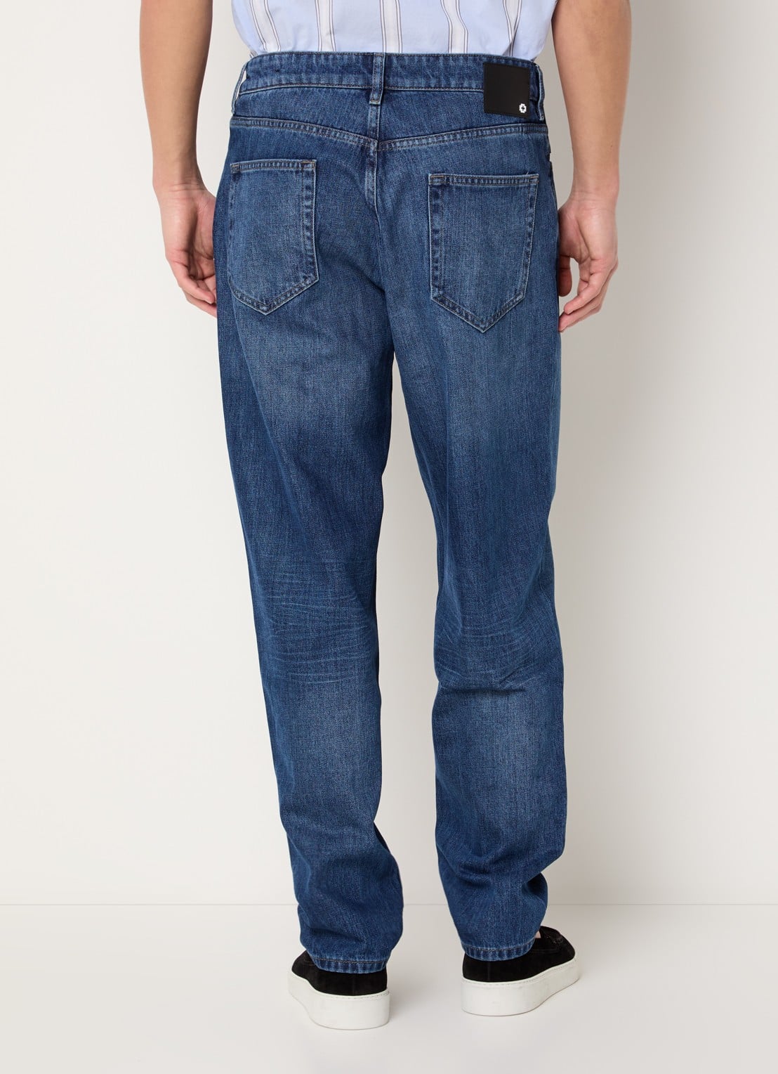 Strellson Loose fit jeans met donkere wassing - achterkant indigo
