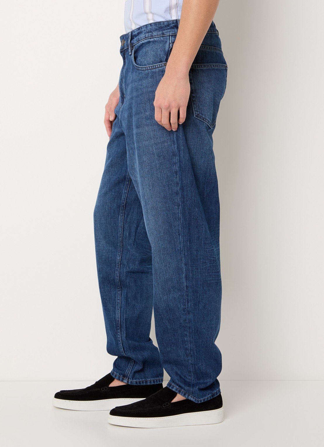 Strellson Loose fit jeans met donkere wassing - detail 3 indigo