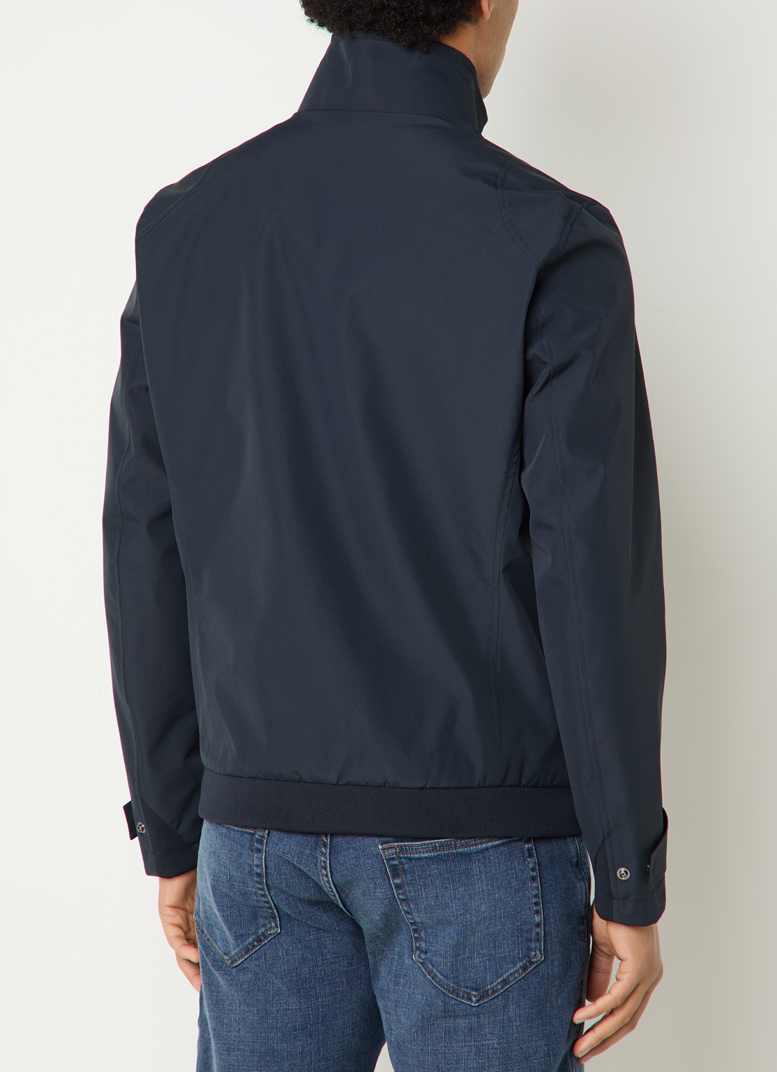 Strellson Lucca softshell jack met ritszakken - achterkant donkerblauw