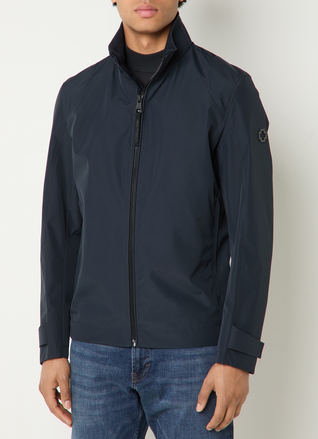 Strellson Lucca softshell jack met ritszakken - detail 4 donkerblauw