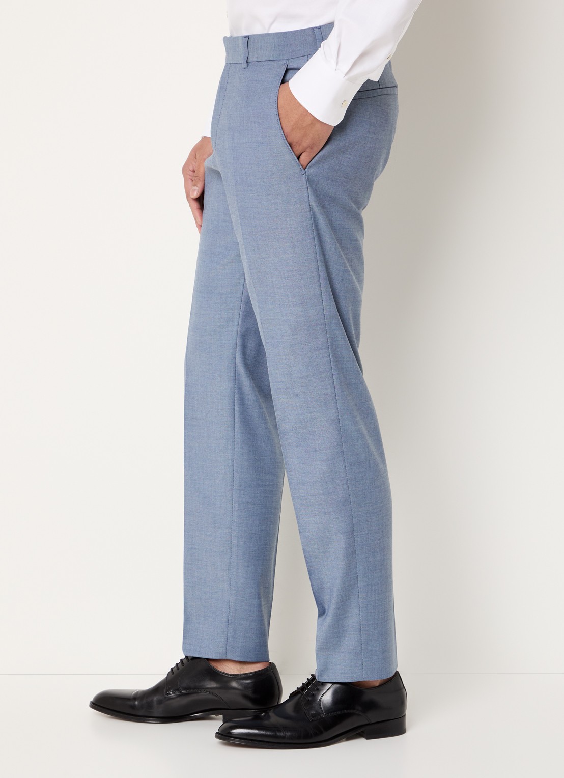 Strellson Melvin slim fit pantalon met steekzakken - detail 5 royalblauw