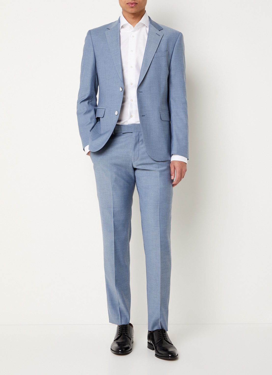 Strellson Melvin slim fit pantalon met steekzakken - voorkant 3 royalblauw