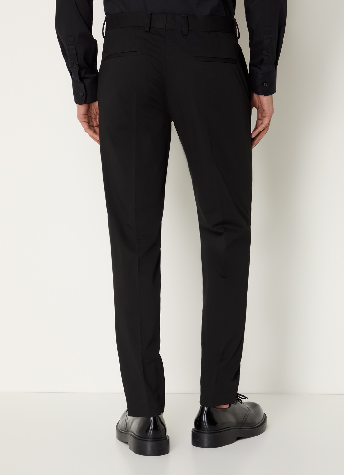 Strellson Melwin slim fit pantalon met steekzakken - achterkant 4 zwart