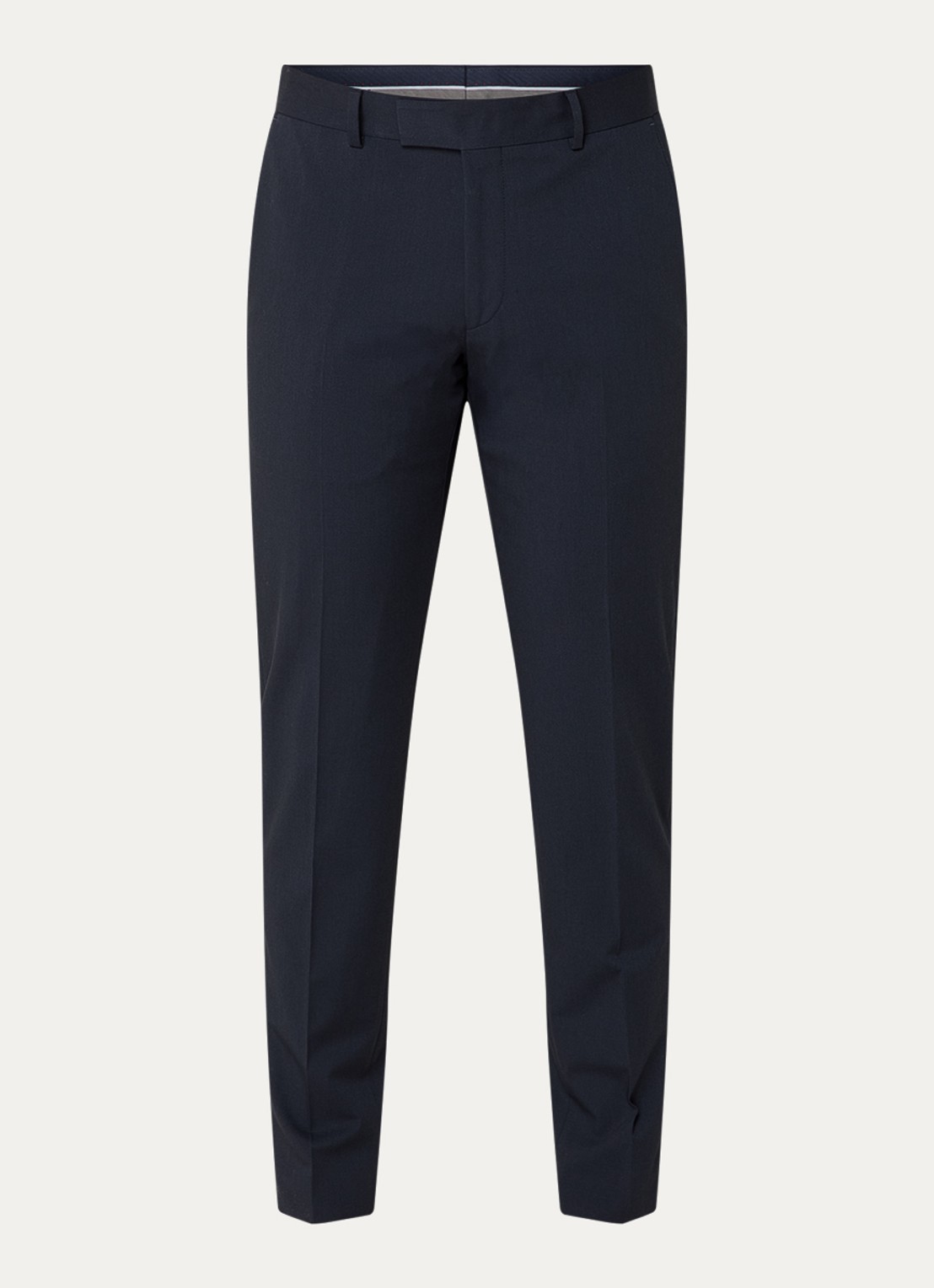Strellson Melwin slim fit pantalon met steekzakken - voorkant 2 donkerblauw