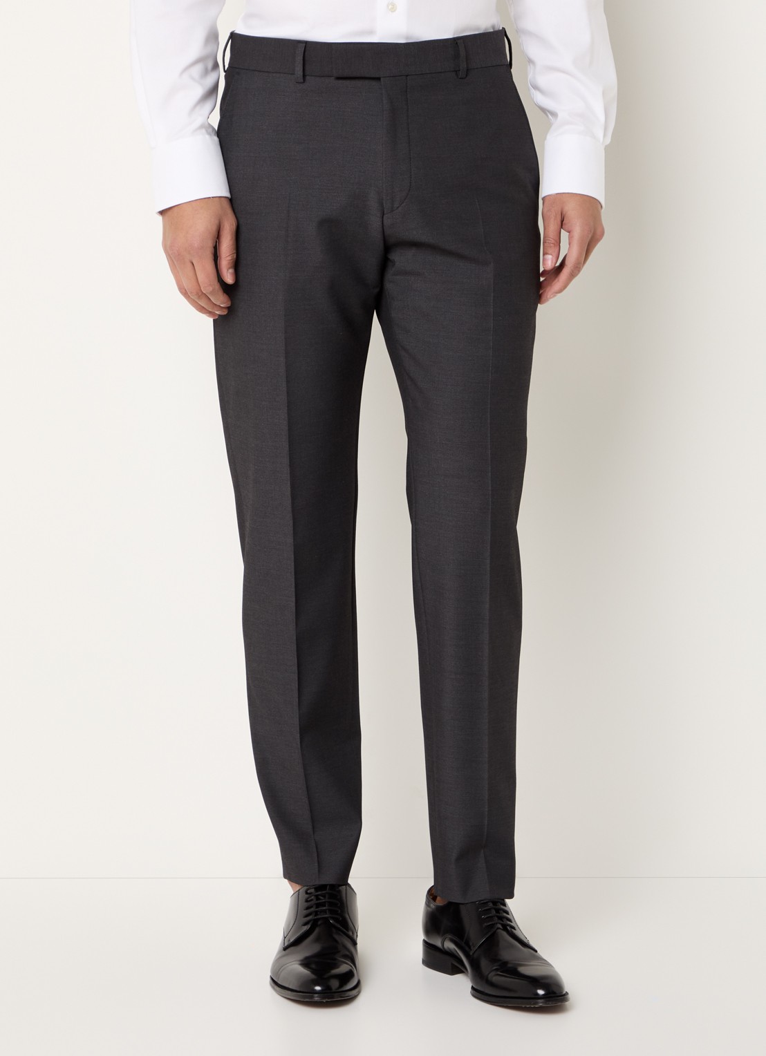 Strellson Melwin slim fit pantalon met steekzakken - detail 2 antraciet