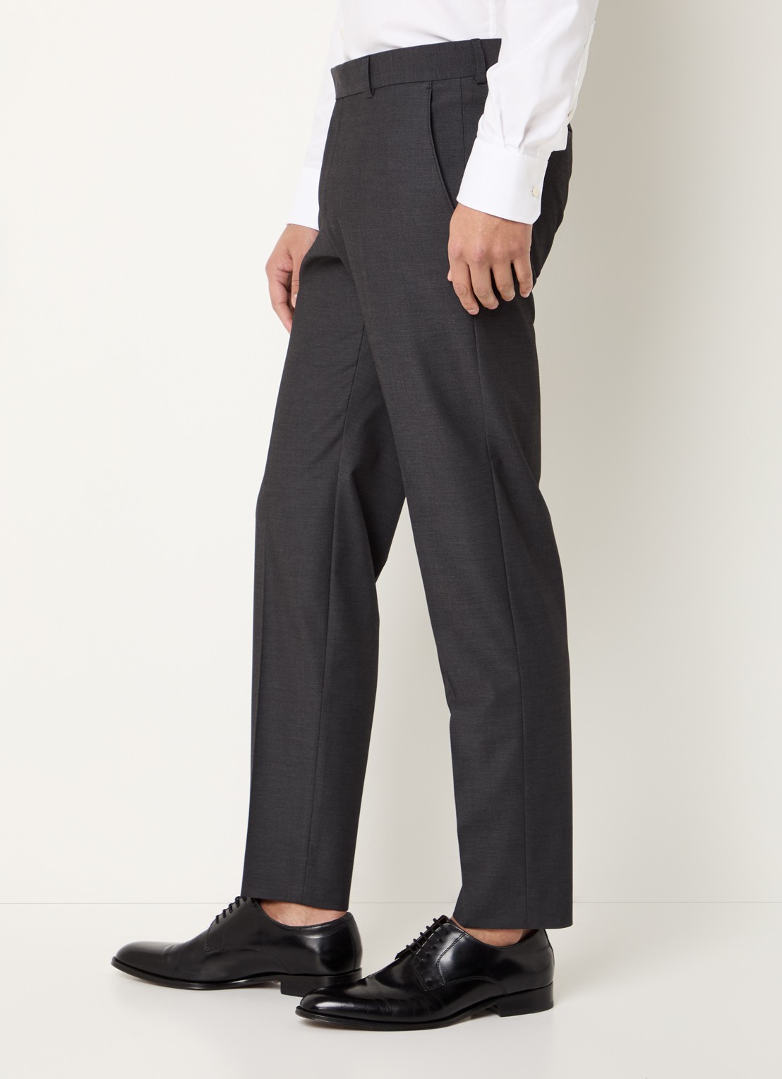Strellson Melwin slim fit pantalon met steekzakken - detail 3 antraciet