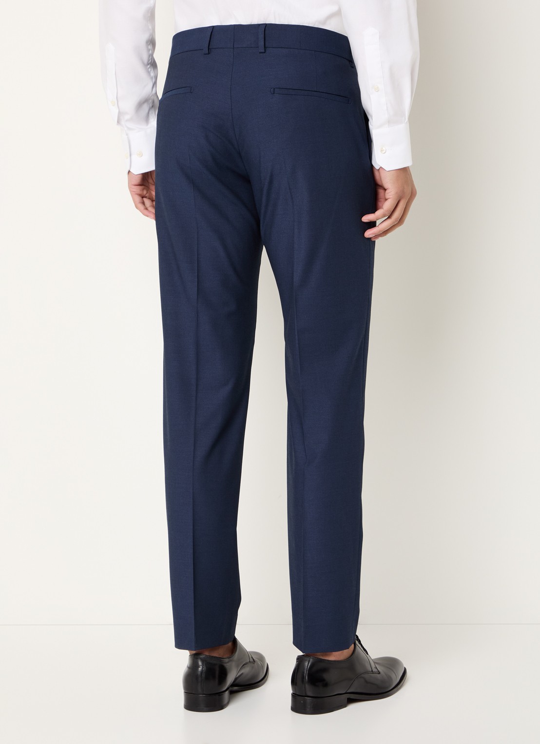 Strellson Melwin slim fit pantalon met steekzakken - achterkant 4 donkerblauw