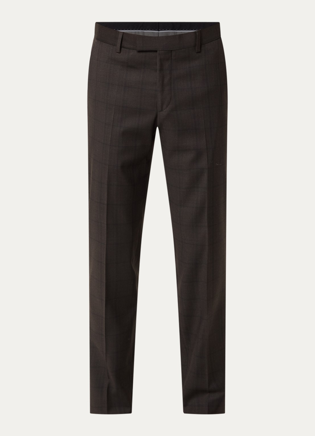 Strellson Melwin straight fit broek met steekzakken - voorkant 4 donkerbruin
