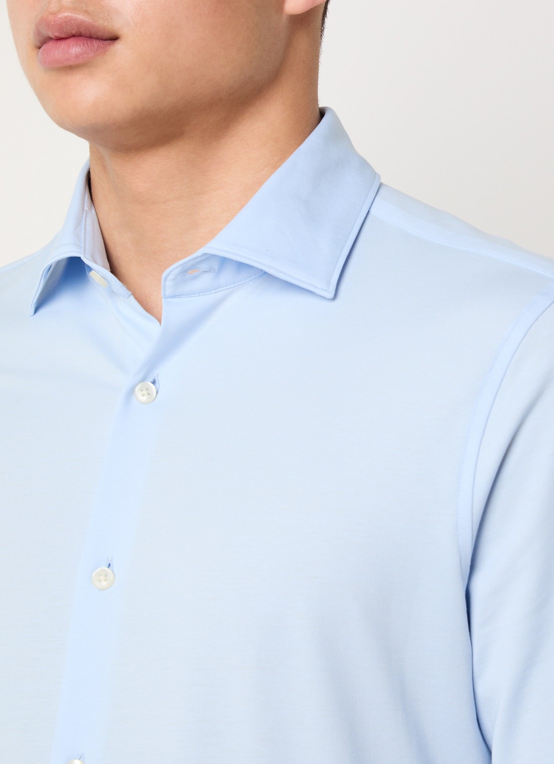 Strellson Powerflex regular fit overhemd met stretch - detail 3 lichtblauw