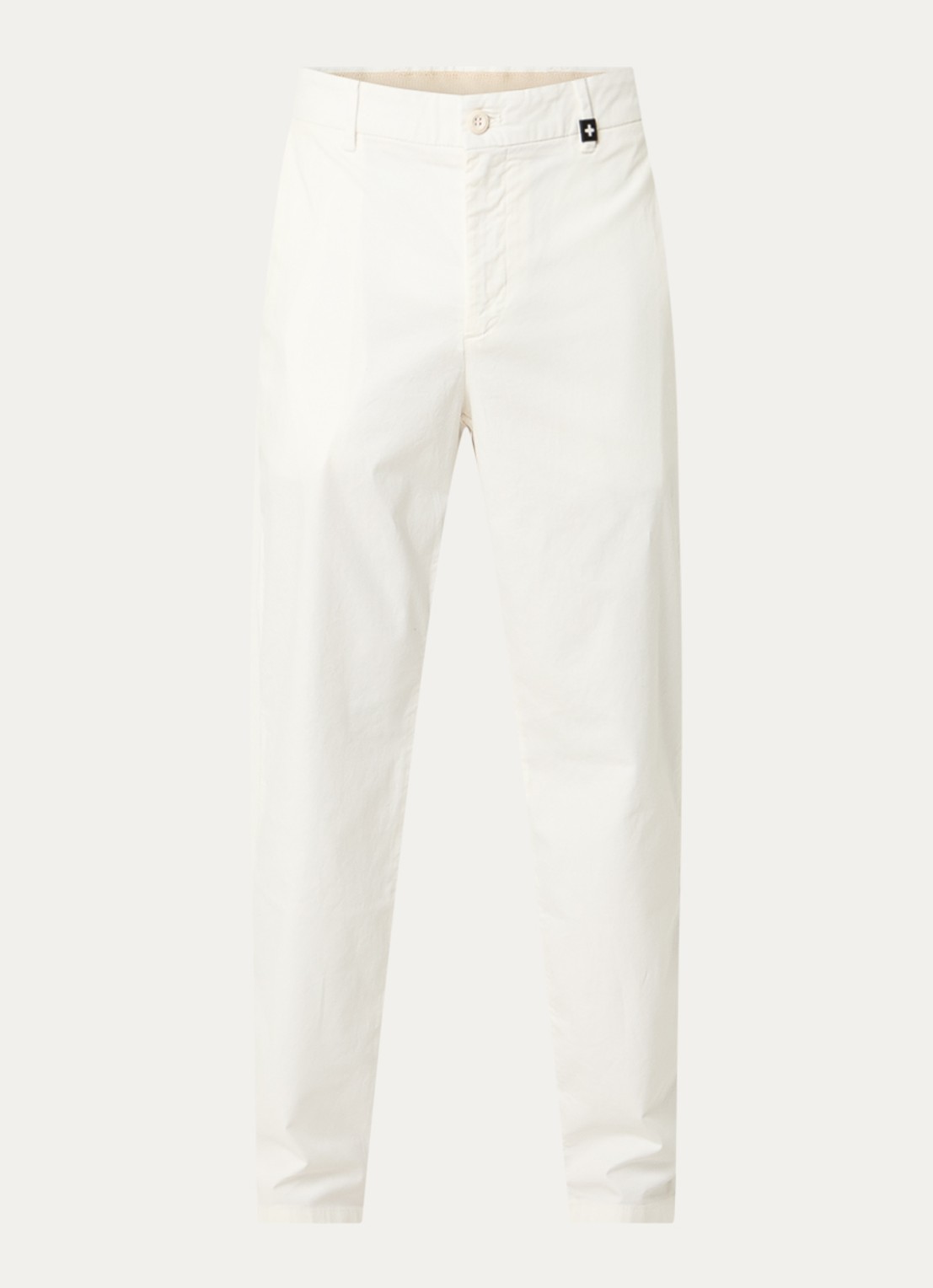 Strellson Rion-D tapered fit broek met steekzakken - voorkant 4 gebroken wit