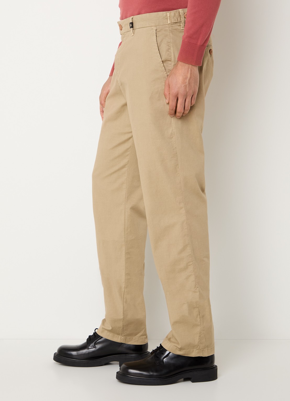 Strellson Rion-D tapered fit broek met steekzakken - detail 5 beige