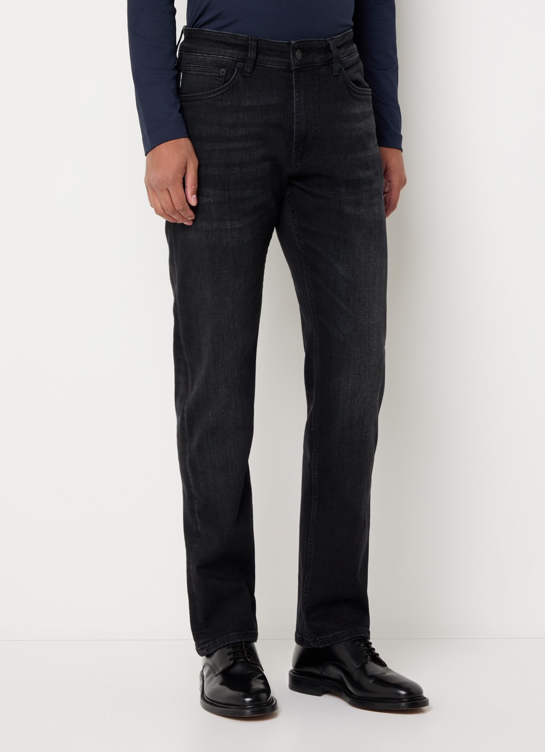 Strellson Rui straight leg jeans met gekleurde wassing - detail 2 zwart