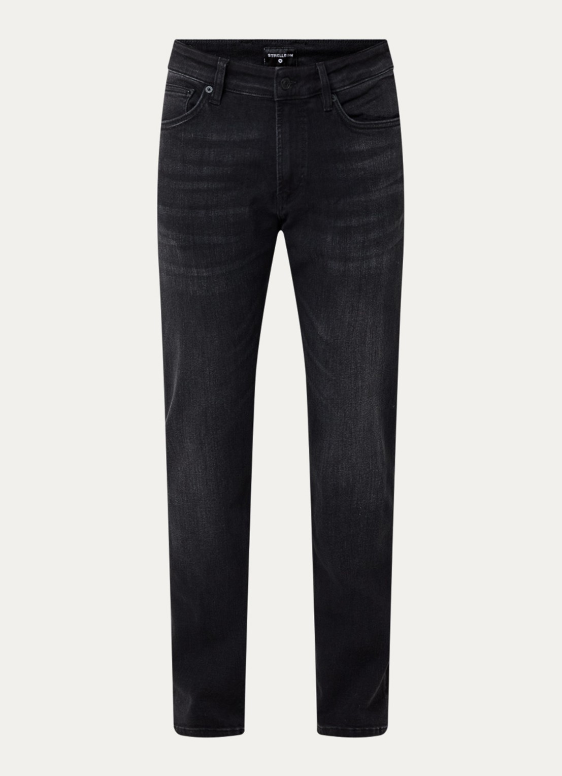 Strellson Rui straight leg jeans met gekleurde wassing - voorkant 4 zwart