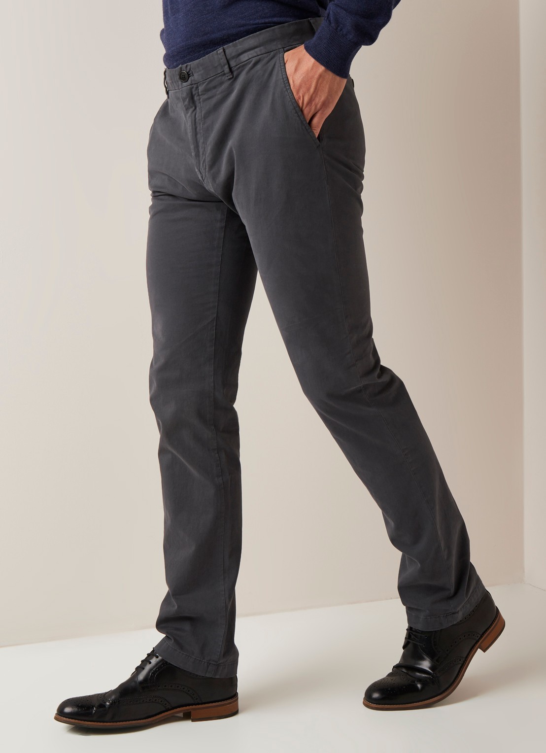 Strellson Strellson Rypton regular fit chino met stretch - detail 2 grijs