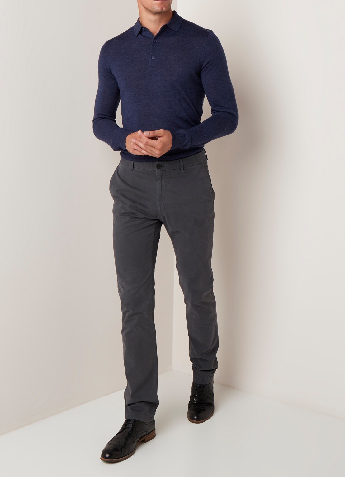 Strellson Strellson Rypton regular fit chino met stretch - voorkant 5 grijs