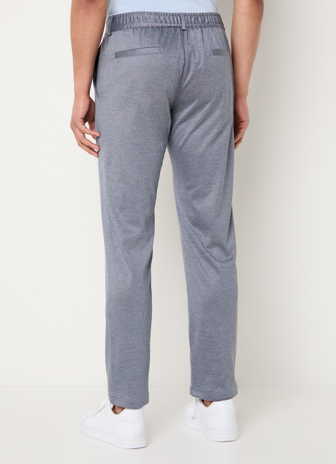 Strellson Tiu slim fit pantalon met steekzakken - achterkant 5 staalblauw