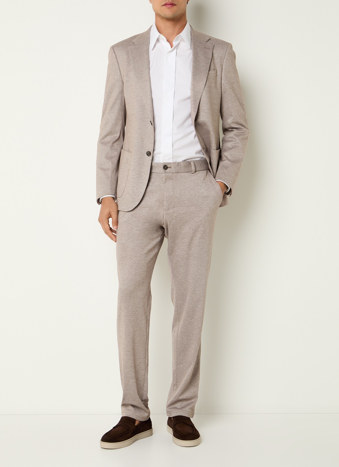 Strellson Tius slim fit pantalon met steekzakken - voorkant 2 rood