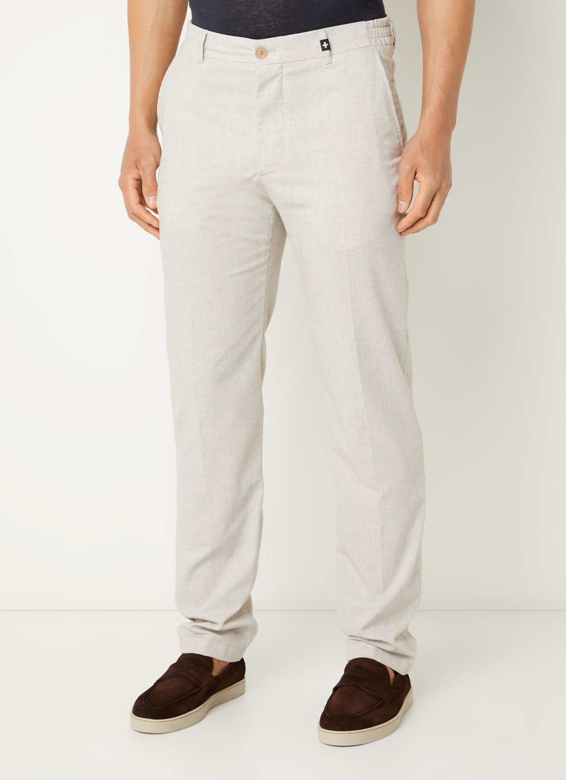 Strellson Tius straight fit chino met steekzakken - detail 4 beige