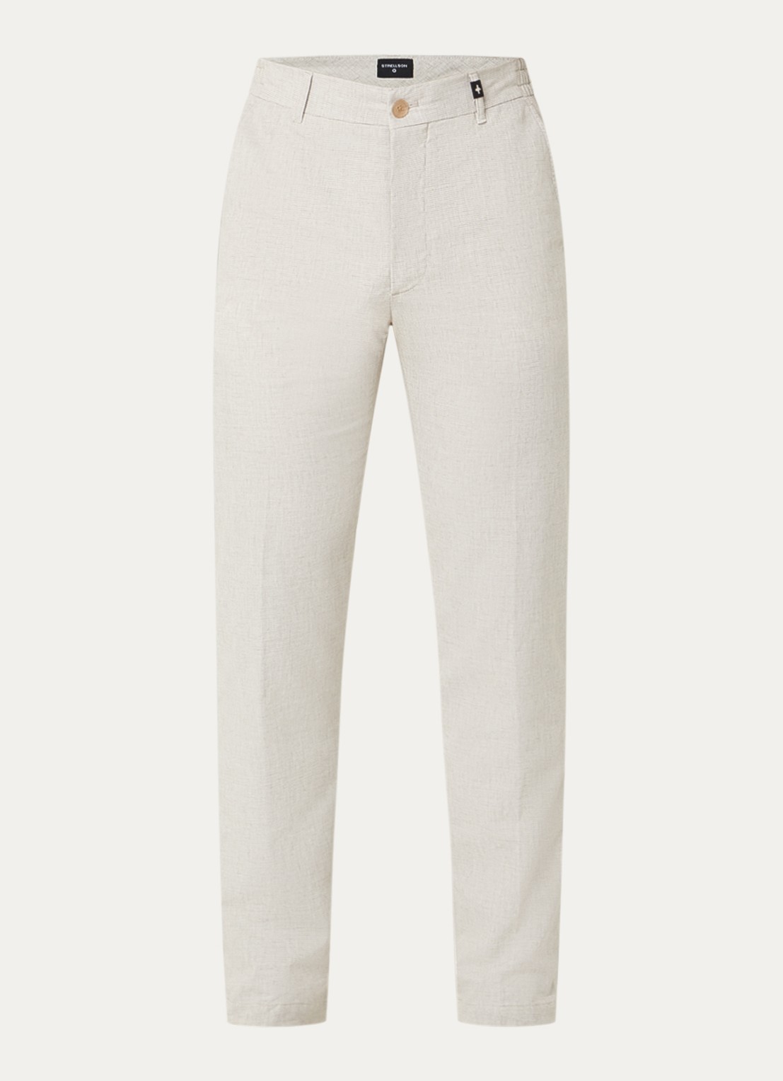 Strellson Tius straight fit chino met steekzakken - voorkant 2 beige