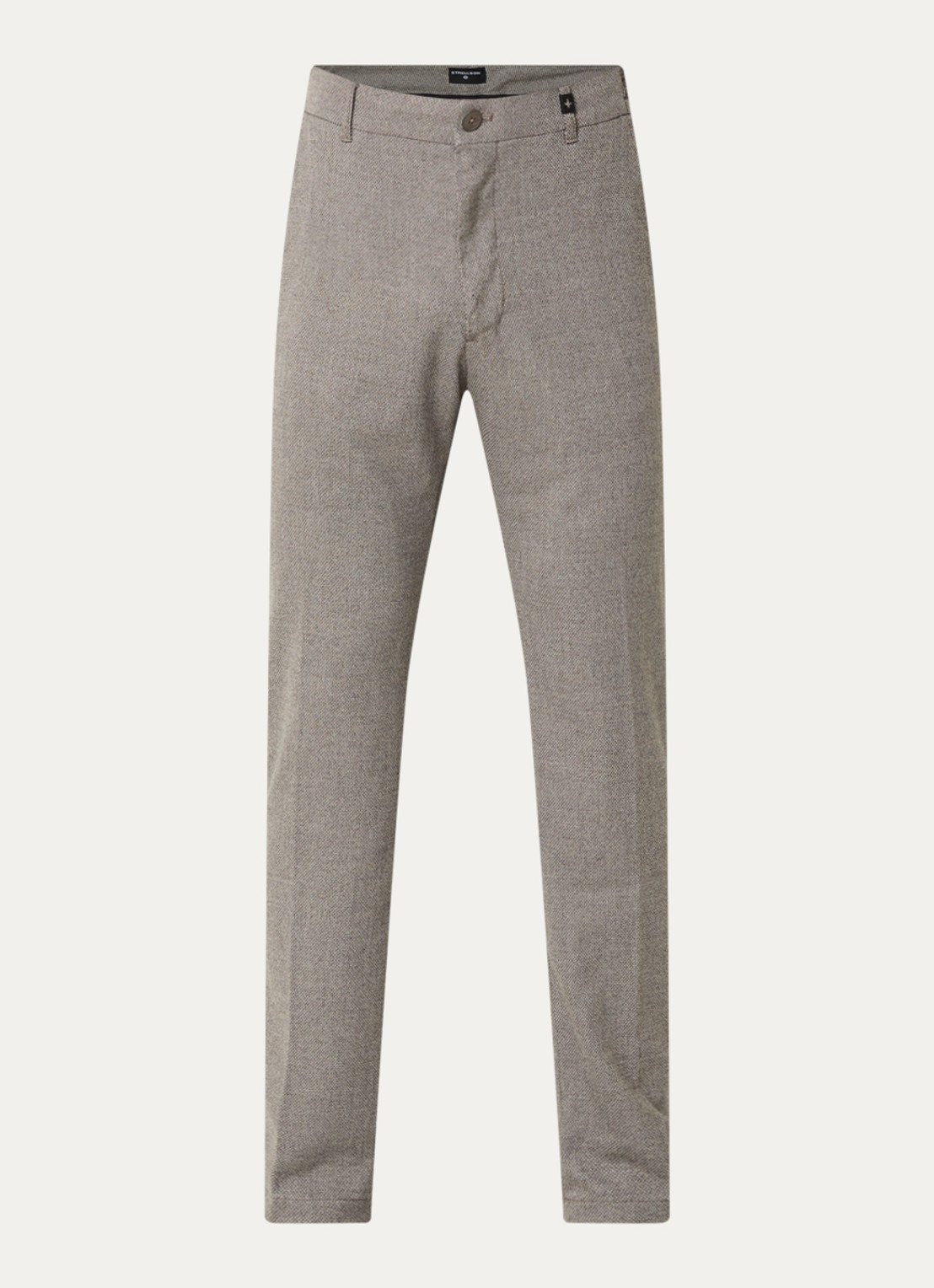 Strellson Tius straight fit pantalon met steekzakken - voorkant 4 lichtgrijs