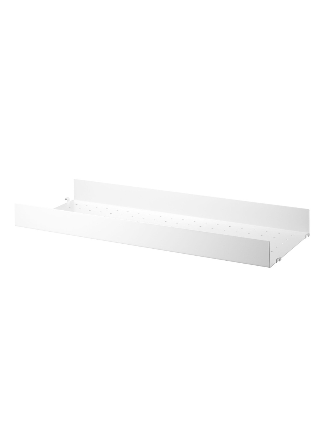 String Furniture Metal Shelf High Edge wandplank 78 x 30 cm - voorkant wit