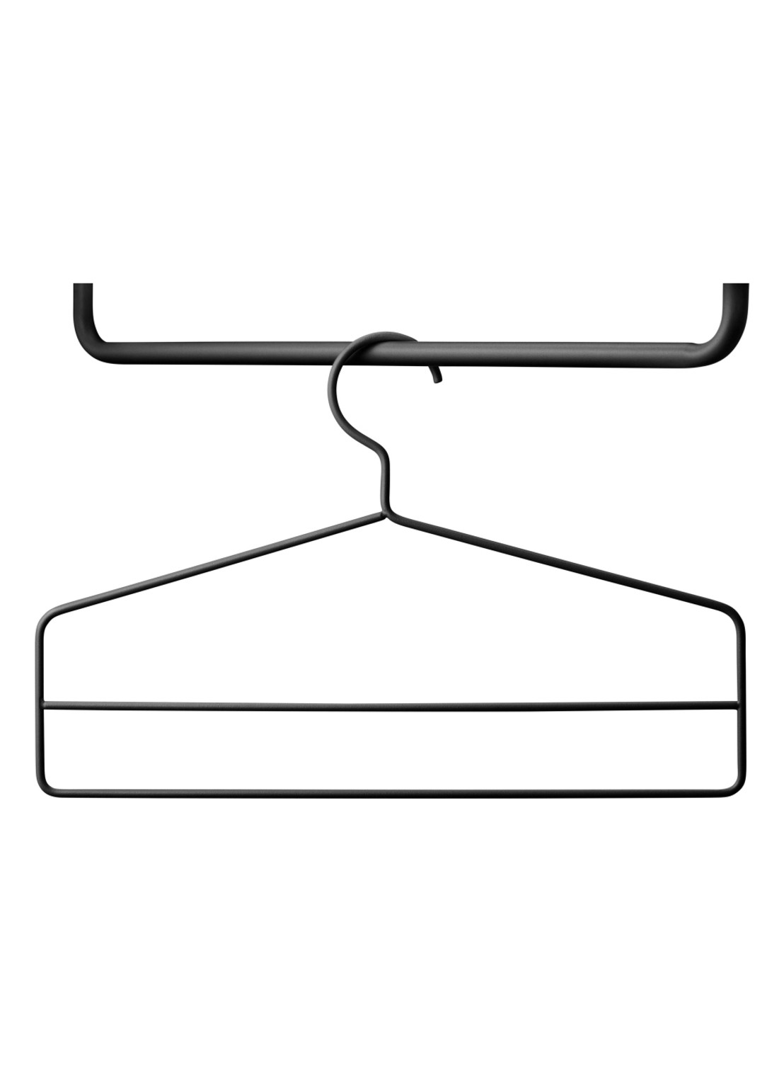 String Furniture Plus kledinghanger set van 4  - voorkant zwart