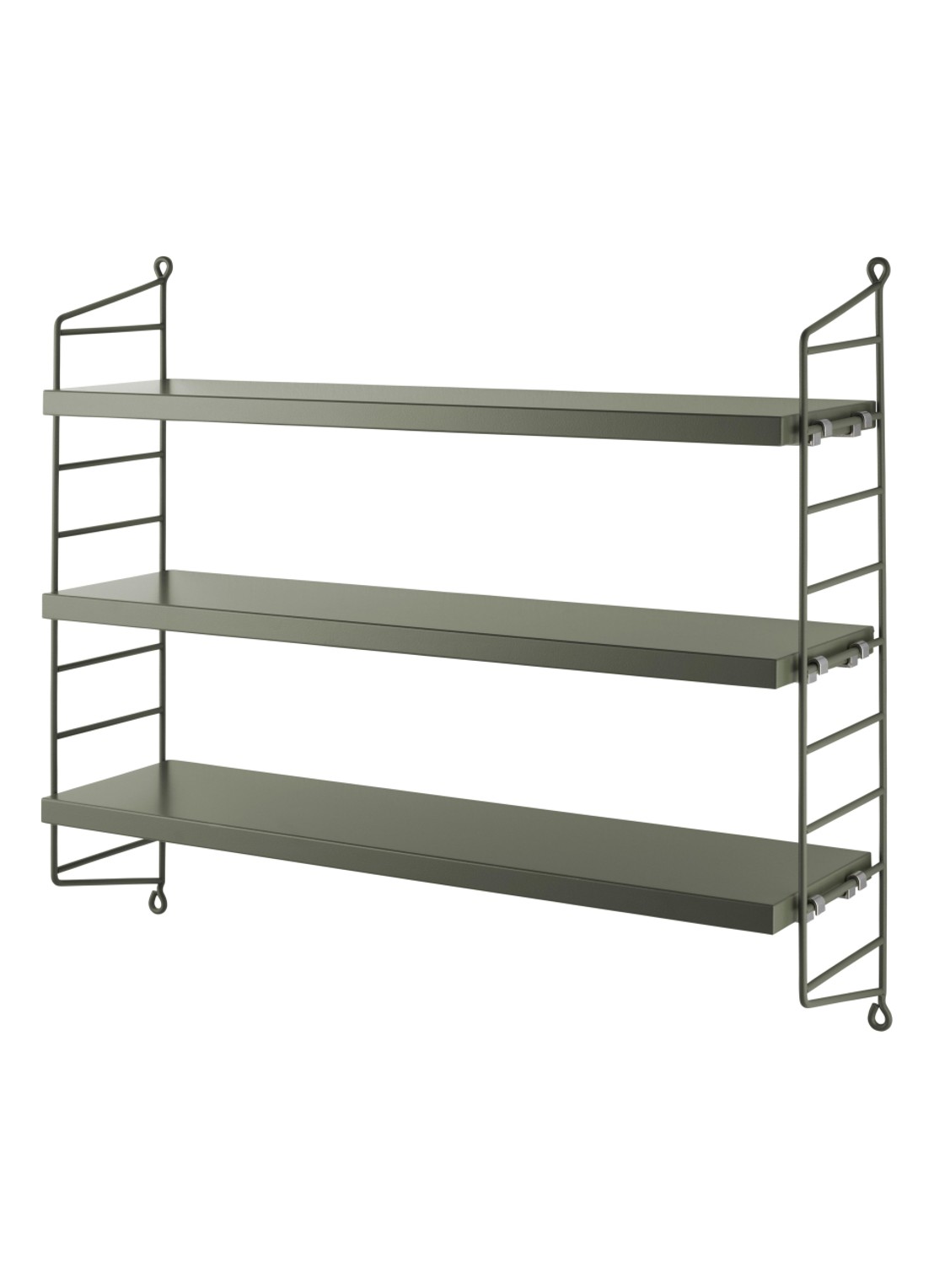 String Furniture Pocket wandkast  - voorkant donkergroen
