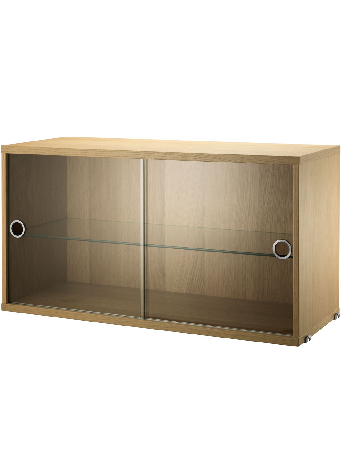 String Furniture Vitrinekast 78 x 42 cm - voorkant beige