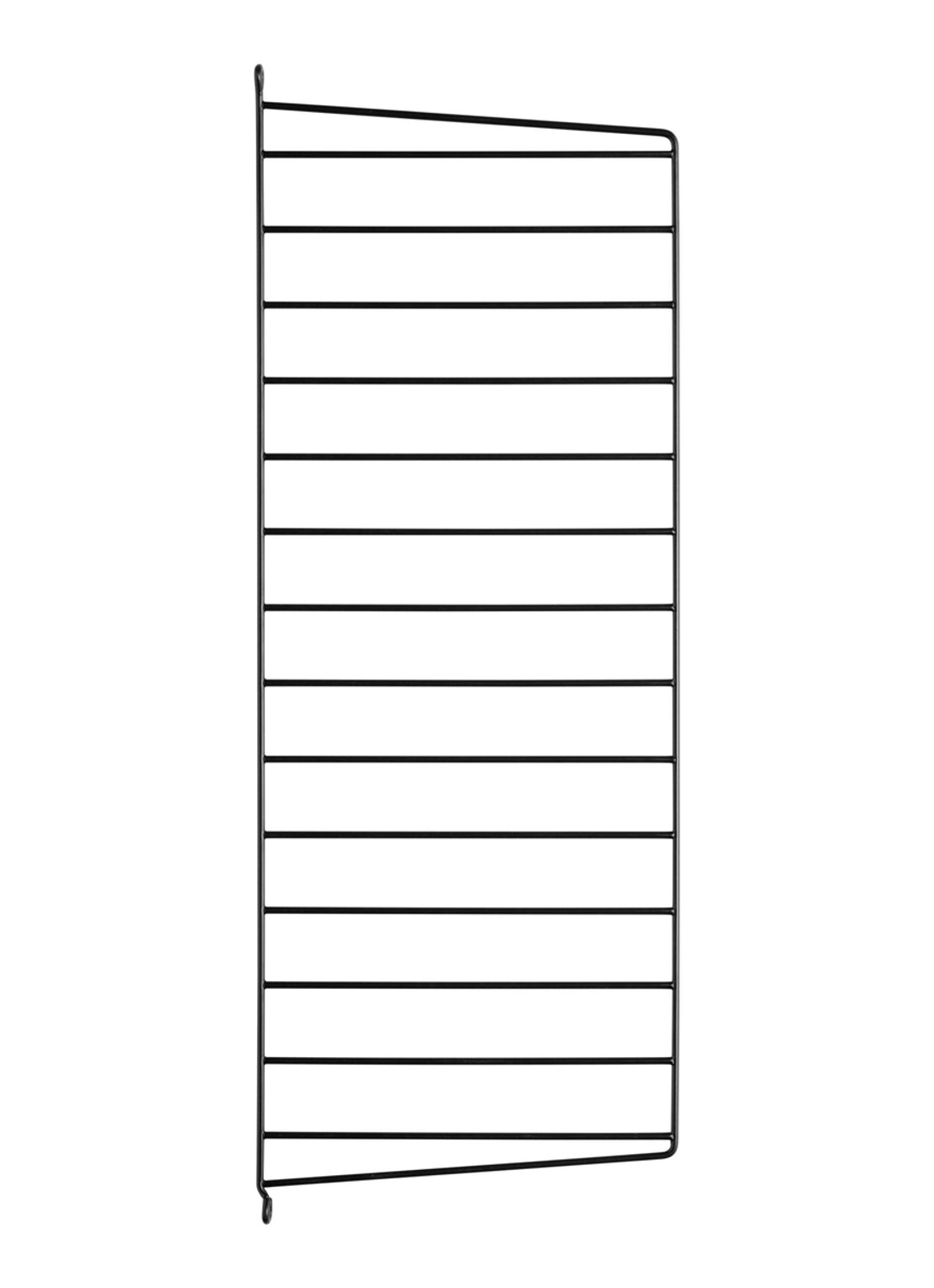 String Furniture Wall side panel 2-pack 30 x 75 cm  - voorkant wall side panel 2-pack 30 x 75 cm zwart